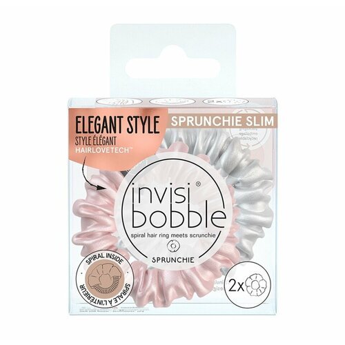 Купить Резинка-браслет для волос Sprunchie slim Bella Chrome, invisibobble, 1 шт, Герма...
