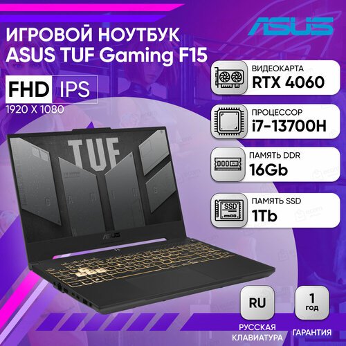 Купить Ноутбук ASUS TUF Gaming F15 FX507VV4-LP061 15.6" FHD IPS 250N 144Hz/i7-13700H/16...
