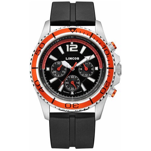 Купить Наручные часы LINCOR, черный, серебряный
Спортивный характер, воплощенный в стал...