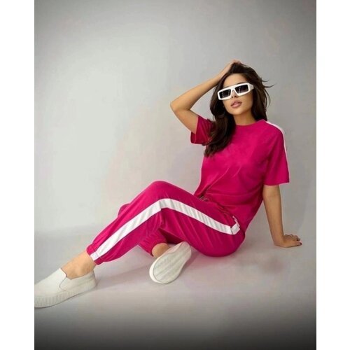 Купить Костюм , размер 50, розовый
Легкий спортивный женский летний костюм 2-х предметн...