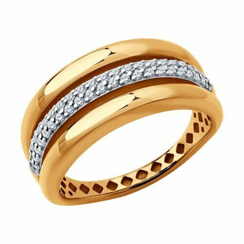 Купить Кольцо Diamant online, золото, 585 проба, фианит, размер 19, бесцветный
<p>В наш...