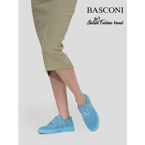 Купить Кеды BASCONI, полнота 6, размер 37, голубой
Удобные легкие кеды кожаные от бренд...