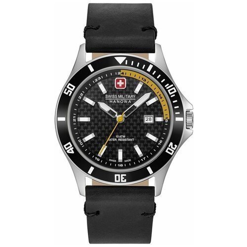 Купить Наручные часы Swiss Military Hanowa Aqua 06-4161.2.04.007.20, черный, серебряный...
