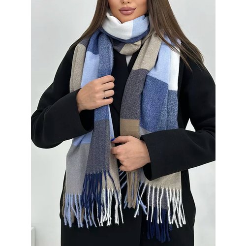 Купить Палантин , синий
Теплый, мягкий кашемировый женский шарф-палантин с бахромой . Ш...