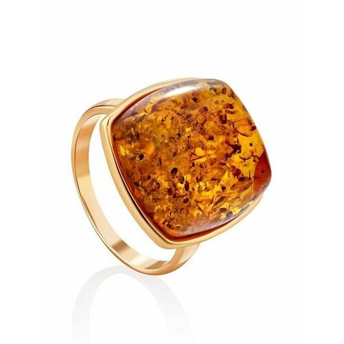 Купить Кольцо, янтарь, безразмерное, золотой, коричневый
Яркое стильное кольцо из с пой...
