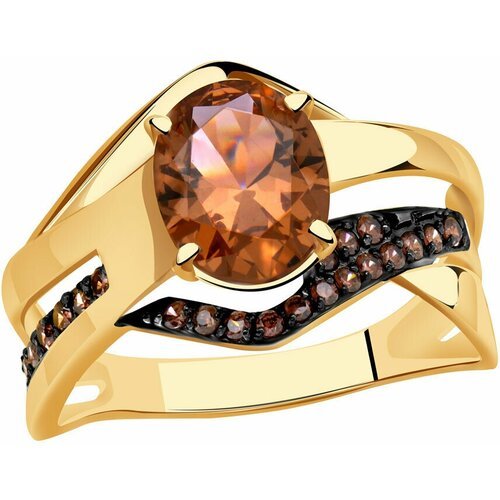 Купить Кольцо Diamant online, золото, 585 проба, родолит, фианит, размер 19.5
<p>В наше...