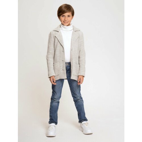 Купить Кардиган , размер 146, серый
Детский и подростковый вязаный пиджак кардиган с пу...