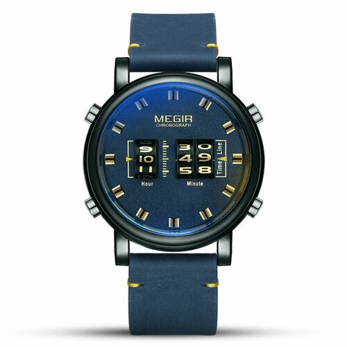 Купить Наручные часы Megir, синий
Непревзойденные часы с уникальным циферблатом. 

Скид...
