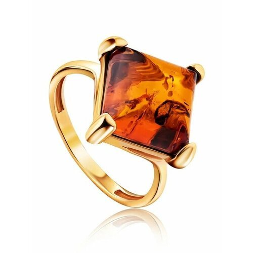 Купить Кольцо, янтарь, безразмерное, коричневый, золотой
Элегантное кольцо из с янтарём...