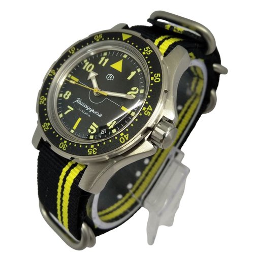 Купить Наручные часы Восток, черный, желтый
Командирские 18020А<br><br>модель 2416/1802...