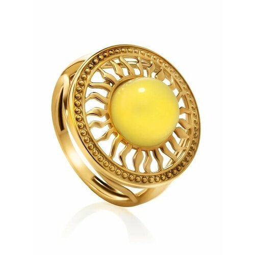 Купить Кольцо, янтарь, безразмерное, белый, золотой
Ажурное кольцо «Парнас» из и натура...