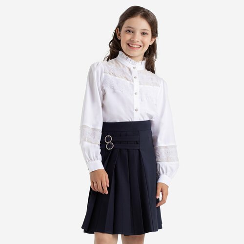 Купить Школьная юбка Kapika, размер 128, синий
Классическая школьная юбка темно-синего...