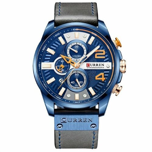 Купить Наручные часы CURREN, синий
<ul><li>Мужские наручные часы-хронограф кожаном реме...