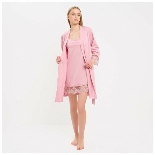 Купить Халат Kaftan, размер 40-42, розовый
Комплект женский KAFTAN (халат и сорочка), р...