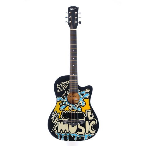 Купить Акустическая гитара Belucci BC3840 1424 (Music),38"дюймов, с рисунком
Акустическ...