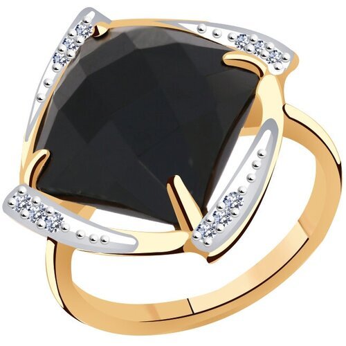 Купить Кольцо Diamant online, золото, 585 проба, агат, фианит, размер 17
<p>В нашем инт...