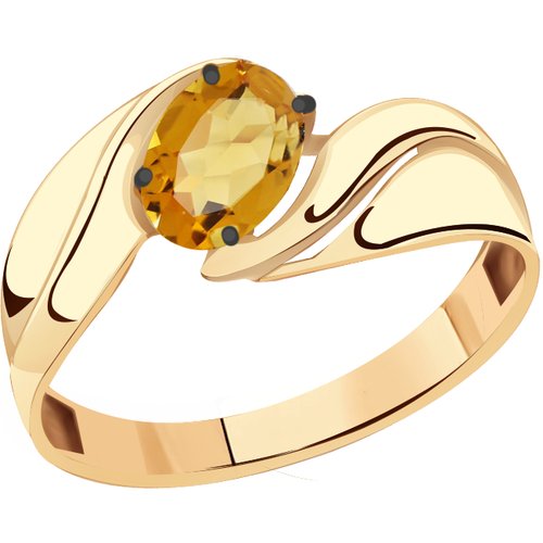 Купить Кольцо Diamant online, золото, 585 проба, цитрин, размер 18
<p>В нашем интернет-...