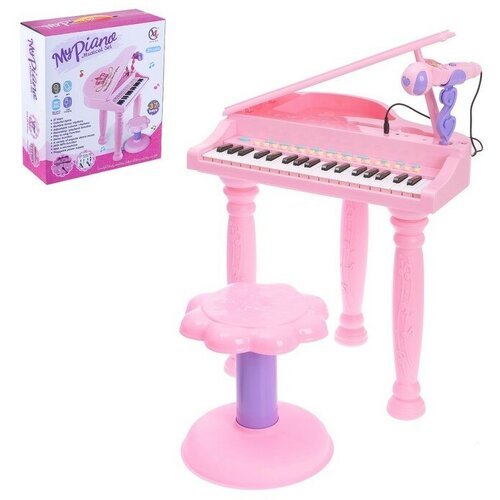 Купить Пианино «Розовая мечта» с микрофоном и стульчиком, световые и звуковые эффекты
З...