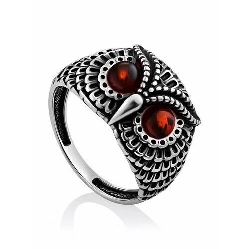 Купить Кольцо, янтарь, безразмерное, бордовый, серебряный
кольцо из со вставками из янт...