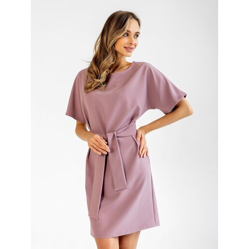 Купить Платье GOJI, размер ХL, розовый
Платье с коротким рукавом женское с поясом базов...