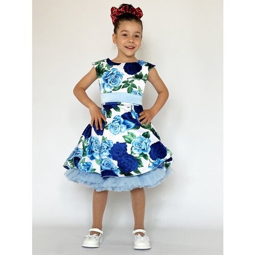 Купить Платье Бушон, размер 116-122, голубой, синий
Платье для девочки нарядное бушон S...