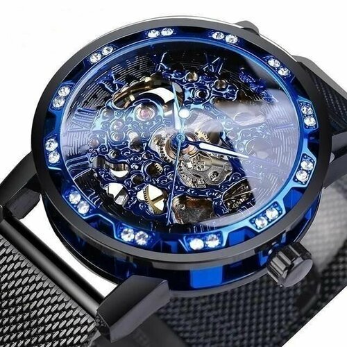 Купить Наручные часы WINNER 8965-чг, черный, голубой
Описание:<br><br>- Полоса Mesh Ste...