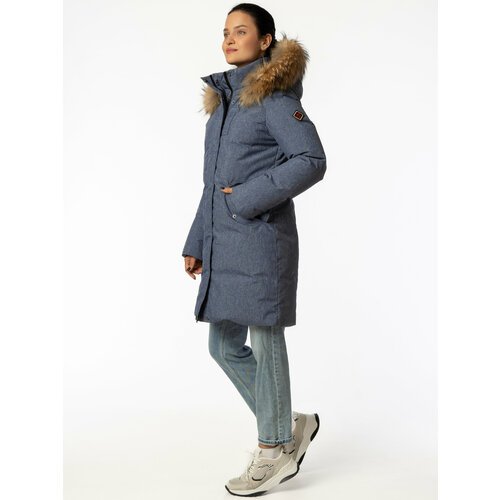 Купить Пуховик Next Line, размер 46, синий
Пуховое женское пальто средней длины, до -25...