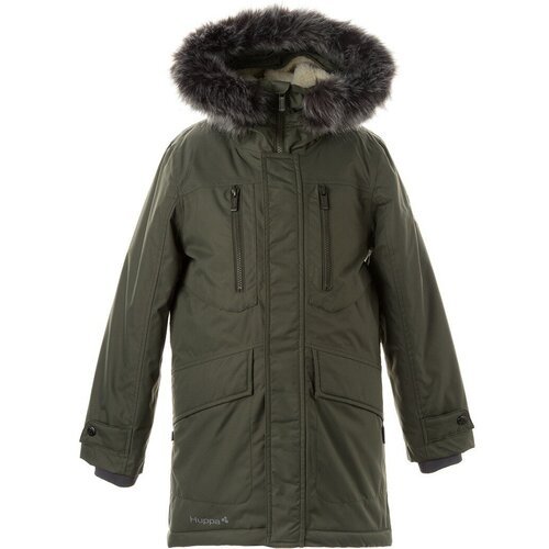 Купить Парка Huppa, размер 146, серый, зеленый
Парка-куртка для мальчика HUPPA очень те...