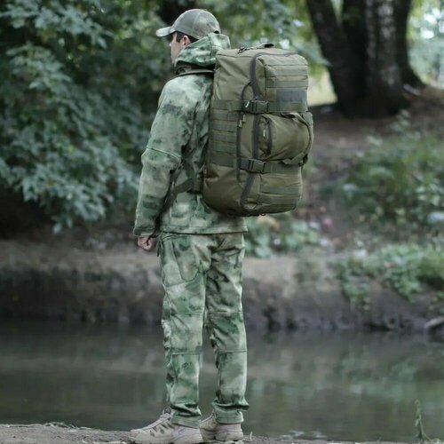 Купить Тактический рюкзак военная сумка 60 литров оливковый
Объём тактического рюкзака...