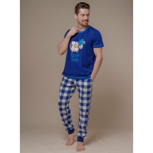 Купить Пижама Indefini, размер M, синий, белый
Мужская синяя пижама Indefini - стильный...