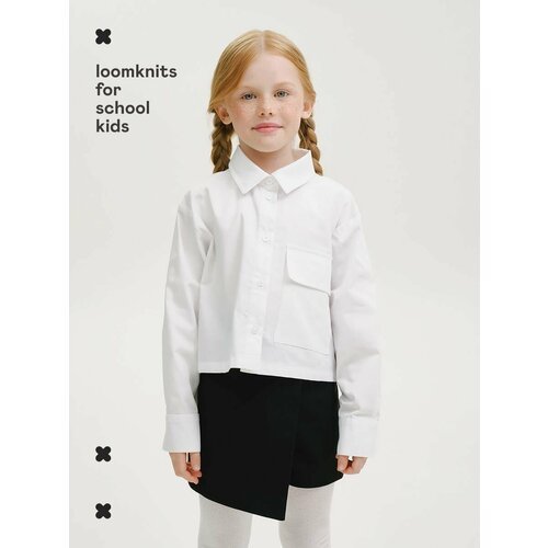 Купить Блуза Loomknits, размер 152, белый
Школьная форма. Блузка для девочки с длинным...