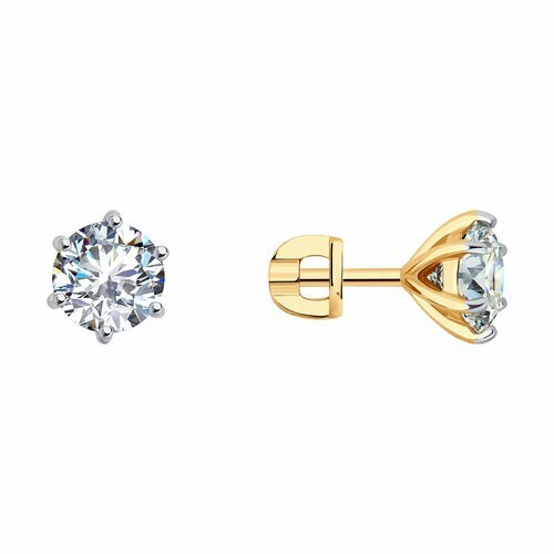 Купить Серьги пусеты Diamant online, золото, 585 проба, фианит, бесцветный
<p>В нашем и...