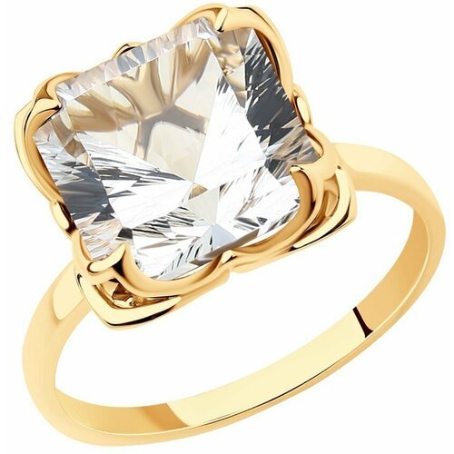 Купить Кольцо Diamant online, золото, 585 проба, горный хрусталь, размер 19
<p>В нашем...