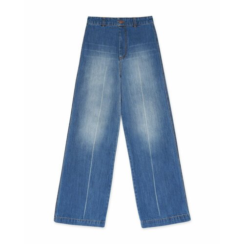 Купить Джинсы широкие Fallon, размер 2, синий
Стильные широкие джинсы с высокой посадко...