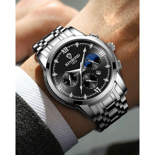 Купить Наручные часы BINBOND, серый, черный
Мужские наручные часы BINBOND - это стильны...