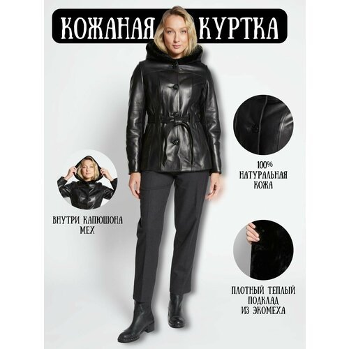 Купить Куртка Prima Woman, размер 56, черный
Женская кожаная куртка изготовлена из нату...