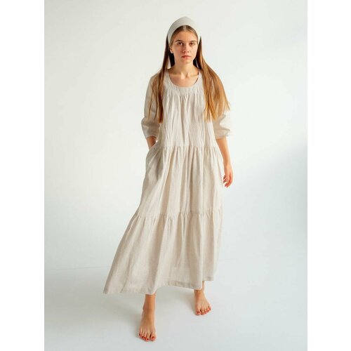 Купить Платье размер 54-58, бежевый
Представляем вам идеальное льняное женское платье в...