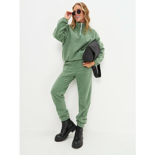 Купить Костюм PTAXX, размер XS-S, зеленый
Женский спортивный теплый костюм двойка с нач...