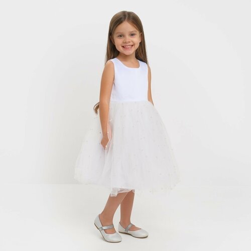 Купить Платье детское с бусинками KAFTAN р. 30 (98-104 см), белый 9071666
Цвет - Белый....