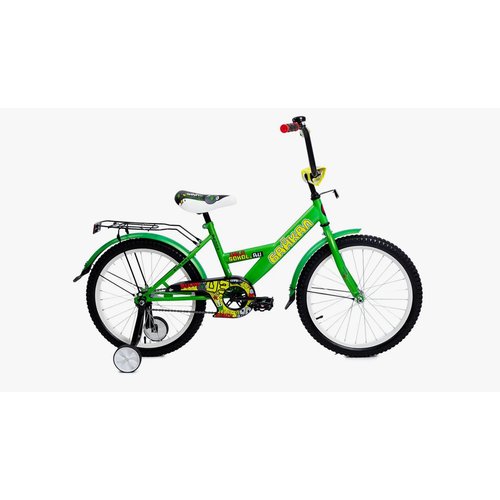 Купить Велосипед 20" детский Байкал В2008, двухколесный (с боковыми колесами), зеленый...