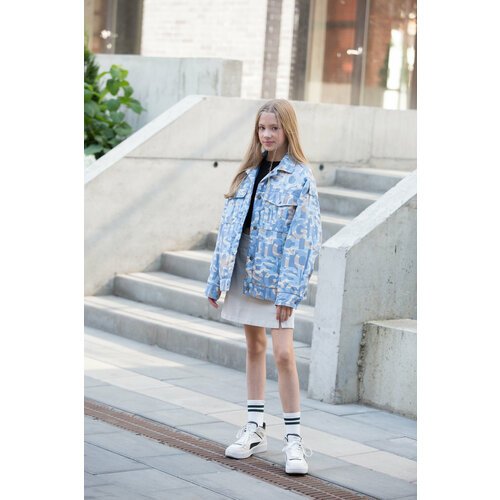 Купить Джинсовая куртка Orso Bianco, размер 152, голубой
Детская демисезонная куртка дл...
