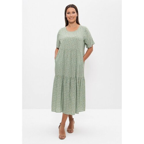 Купить Сарафан CLEO, размер 56, зеленый
Удобное и невесомое летнее платье из набивного...