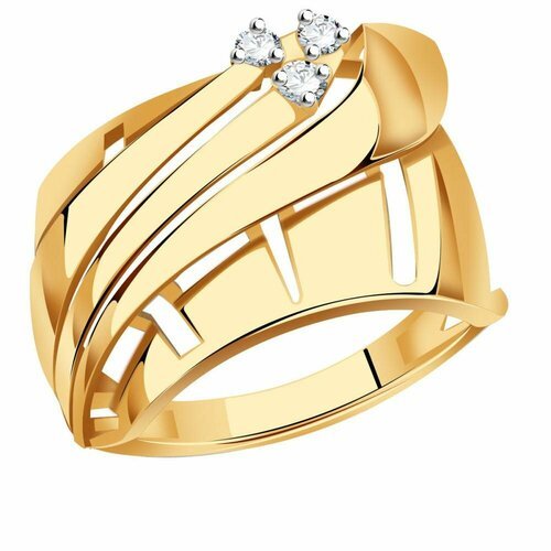 Купить Кольцо Diamant online, золото, 585 проба, фианит, размер 19, прозрачный
<p>В наш...