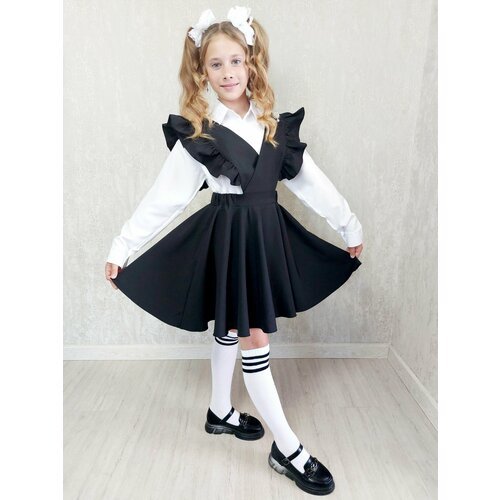 Купить Платье, размер 134, черный
Школьный сарафан. Красивый, стильный, нарядный школьн...