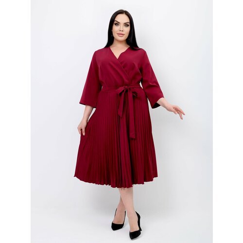 Купить Платье размер 54, бордовый
Женское плиссерованное платье бордо 54 - стильное и э...