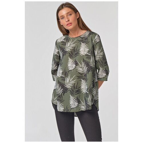 Купить Блуза FLY, размер 46, зеленый
Блуза свободного силуэта из легкой блузочной ткани...