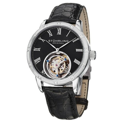 Купить Наручные часы STUHRLING Tourbillon Diamond Dominus Tourbillon 312S.3315X1, черны...