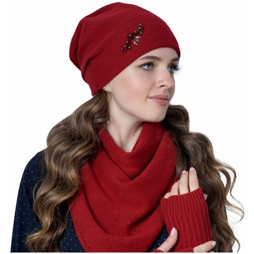 Купить Шапка Landre, размер 56-59, красный
Женская двойная шапка-бандана из шерсти. Сбо...