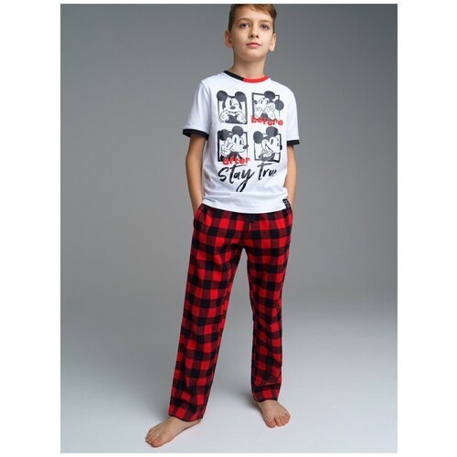 Купить Пижама playToday, размер 152, черный
Комплект для мальчика Family look: футболка...