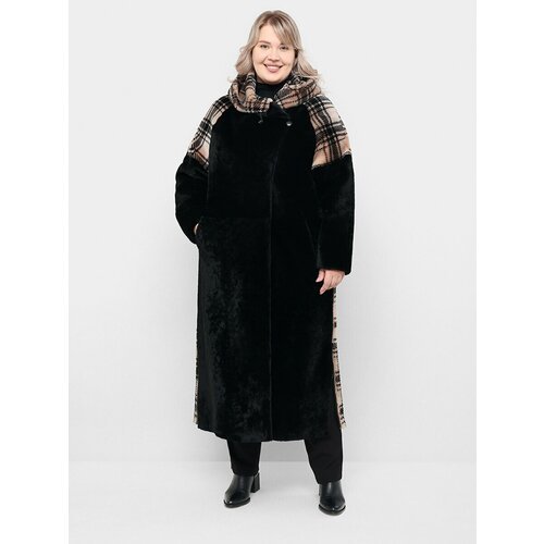 Купить Пальто ALEF, размер 50, черный
Комбинированная женская дубленка с капюшоном от A...